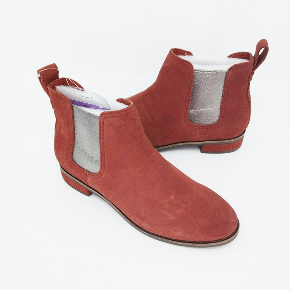 Toms Shoes - Toms Ella Suede Muscat Booties Red Womens Boots
